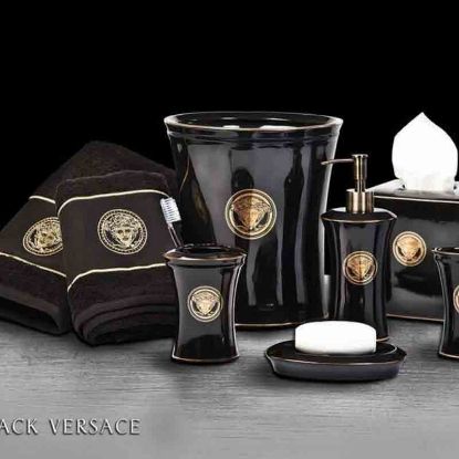 تصویر  سرویس اکسسوری حمام VERSACE BLACK