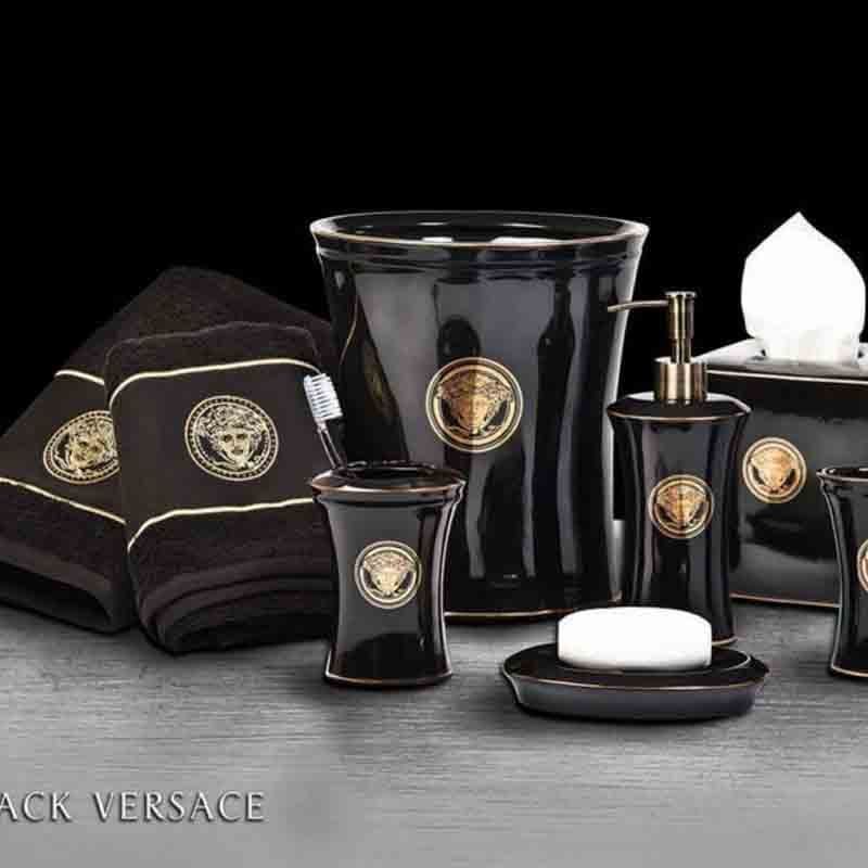 تصویر  سرویس اکسسوری حمام VERSACE BLACK
