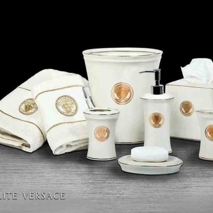 تصویر  سرویس اکسسوری حمام VERSACE WHITE