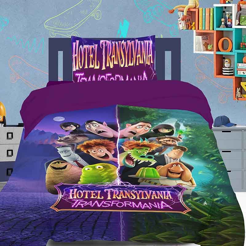 تصویر  ست 3 تکه ملحفه کاور میکرو پنبه کودک hotel transilvania