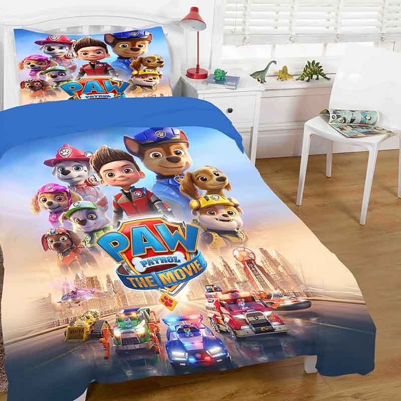 تصویر  ست 3 تکه ملحفه کاور میکرو پنبه کودک paw patol2