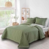 ست چیدمان روتختی چهار فصل پنبه دوزی ورونیکا LV یک نفره دو تکه سبز | ورونیکا