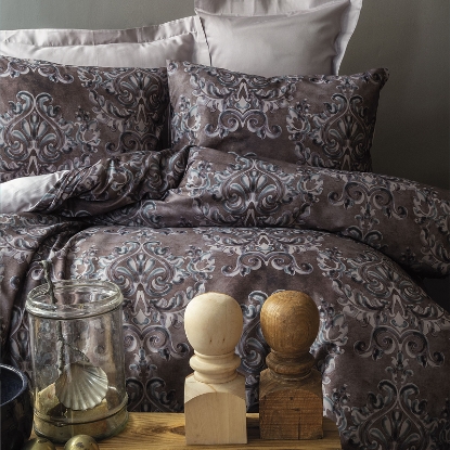 خرید کاور لحاف پنبه ای 6 تکه دونفره ورونیکا مدل torno طوسی خاکی | ورونیکا