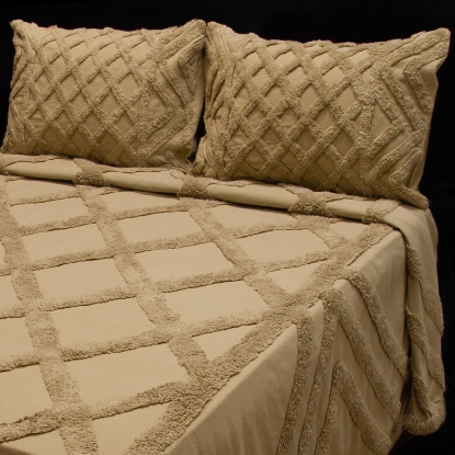 خرید روتختی حوله ای یک نفره ورونیکا مدل بوهو دو تکه بژ | ورونیکا