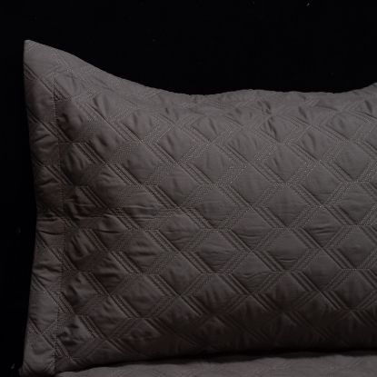 تصویر  روتختی چهار فصل پنبه دوزی ورونیکا LV دو نفره سه تکه طوسی تیره