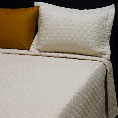 طرح روتختی چهار فصل پنبه دوزی ورونیکا 6 تکه کرم قهوه ای با ملحفه | ورونیکا