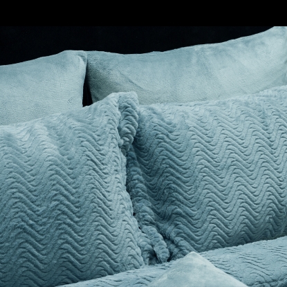 تصویر  سرویس لحاف مخمل 7 تکه دونفره سبز کله غازی ورونیکا