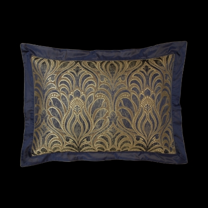 تصویر  روتختی دونفره ژاکارد ورونیکا 5 تکه طرح boss طلایی و بنفش